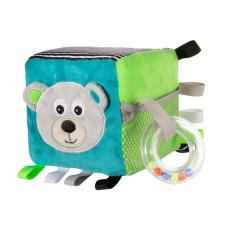 Canpol Babies BEARS puha kocka érzékelővel-Grey készségfejlesztő
