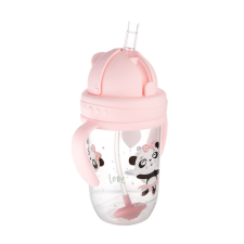 Canpol Babies Canpol Cseppmentes szívószálas itatópohár nehezékkel 270 ml (6h+) - Panda itatópohár