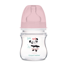 Canpol babies EasyStart anti-kólikás cumisüveg EXOTIC ANIMALS 120ml rózsaszín cumisüveg