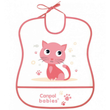 Canpol Babies Előke - Rózsaszín Cica - Műanyag előke