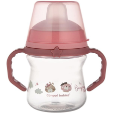 Canpol Babies FirstCup Bonjour Paris Pohár szilikon itatóval 150 ml, rózsaszín itatópohár