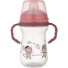 Canpol Babies FirstCup Bonjour Paris Pohár szilikon itatóval 250 ml, rózsaszín