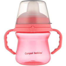 Canpol Babies FirstCup Pohár szilikon itatóval 150 ml, rózsaszín itatópohár