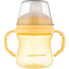 Canpol Babies FirstCup Pohár szilikon itatóval 150 ml, sárga itatópohár