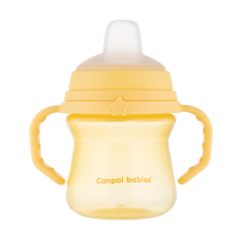 Canpol babies Itatópohár szilikonos ivócsőrrel FirstCup 150ml sárga itatópohár
