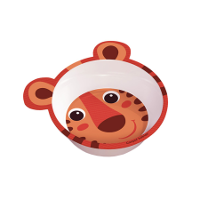 Canpol babies melamin csúszásgátló tál 490ml HELLO LITTLE narancs babaétkészlet