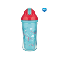 Canpol babies Sport Pohár Szilikon Flip Top Szívószállal 260ml repülők babaétkészlet