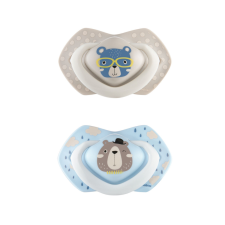 Canpol babies Szilikon szimmetrikus cumi Light touch BONJOUR PARIS 0-6hó 2db kék cumi