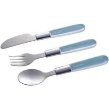 Canpol CANPOL BABIES Fém evőeszköz készlet 3 db kék babaétkészlet
