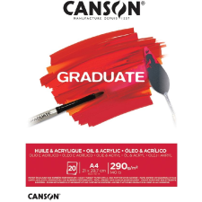 CANSON Graduate 20 lapos A4 álló tájolású ragasztott olaj- és akrilfestő papírtömb (C400110380) kreatív és készségfejlesztő