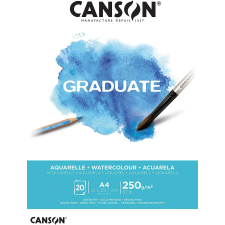 CANSON Graduate Akvarellpapír tömb A4 - 250 g - Graduate Watercolour (20 ív) decoupage papír
