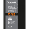 CANSON One 196 lapos 27,9x35,6 cm álló tájolású Sima rajzpapírfüzet - Fekete (C200006424)