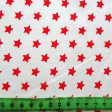 Canvas Írisz piros csillagos pamutvászon méteráru