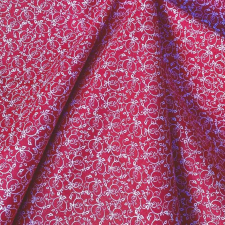 Canvas TENDRIL, indamintás pamutvászon, piros-fehér méteráru