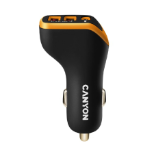Canyon CNE-CCA08BO 2xUSB + USB-C Autós töltő (18W) mobiltelefon kellék