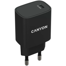 Canyon CNE-CHA20B02 1x USB Type-C Hálózati töltő - Fekete (20W) mobiltelefon kellék