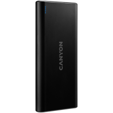 Canyon Powerbank, 10000mAh, USB-C/microUSB Input, 2xUSB Output, 5V-2,1A, fekete - CNE-CPB1006B power bank