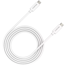 Canyon UC-42 USB-C apa - USB-C apa 4.0 Adat és töltőkábel - Fehér (2m) kábel és adapter