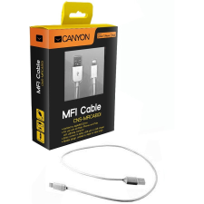 Canyon Ultra-compact MFI Apple cable 1m White kábel és adapter