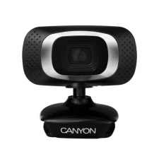 Canyon Webkamera, 1MP, HD 720p, USB2.0, Forgatható, fekete-ezüst - CNE-CWC3N webkamera