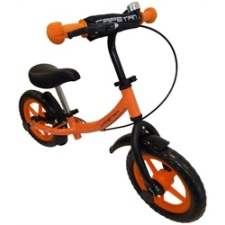  Capetan® Sirius Premium Line Narancs színű, fékkel ellátott 12" kerekű futóbicikli sárhányóval és cs lábbal hajtható járgány