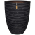 Capi Nature Rib KRWZ782 antracitszürke elegáns váza 36 x 47 cm