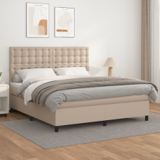 cappuccino színű műbőr rugós ágy matraccal 180 x 200 cm ágy és ágykellék