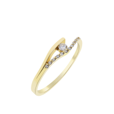  Capri Amsterdam Dream Eljegyzési Gyémánt 14kt 0.11 ct gyűrű gyűrű