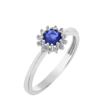  Capri Antique Flower Zafír 14kt 0.52ct gyűrű gyűrű