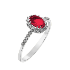 Capri Grotta Rossa Rubin és Gyémánt 14kt 0.67ct gyűrű gyűrű