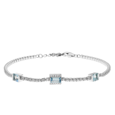  Capri Scandinavian Design Topáz 925 Ezüst 1.24 ct Tennis Karkötő gyűrű