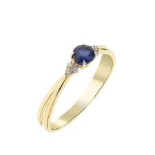  Capri Simple Elegance Oceanblue Zafír 14kt 0.34ct gyűrű gyűrű