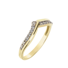  Capri Victoria Dream Fehér Zafír 14kt 0.17ct gyűrű gyűrű