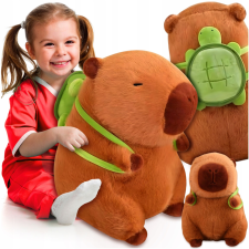  Capybara plüss levehető teknős hátizsákkal 50cm plüssfigura