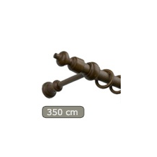  Carballo fa karnis mahagóni, egysoros, 350 cm karnis, függönyrúd