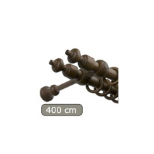  Carballo fa karnis mahagóni, kétsoros, 400 cm karnis, függönyrúd