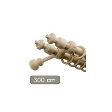  Carballo fa karnis natúr, kétsoros, 300 cm karnis, függönyrúd