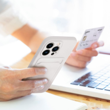 CARD kártyatartós tok iPhone 16 Plus - fehér tok és táska
