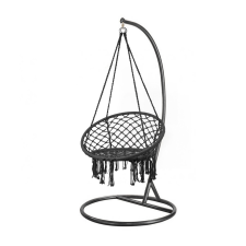 Cardenas függőfotel állvánnyal fekete-fekete kerti bútor