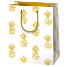 Cardex Exkluzív közepes csillogó ananászos ajándéktáska 18x23x10cm ajándéktasak