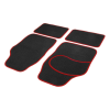 CARGUARD Univerzális textil autószőnyeg szett - 64 x 44 cm / 44 x 29 cm - fekete, piros