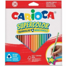 Carioca SuperColor háromszög alakú 24 db-os színesceruza készlet – Carioca színes ceruza