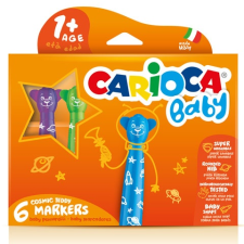Carioca : Színes macis bébi filctoll 6db-os szett kimosható filctoll, marker