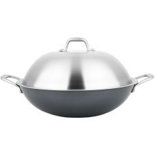 Carl Schmidt Sohn -Altena wok serpenyő, öntöttvas, 36x10, ezüst edény