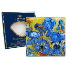 Carmani Üvegtányér 13x13cm, Van Gogh:Íriszek tányér és evőeszköz