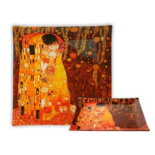 Carmani Üvegtányér 30x30cm, Klimt:The Kiss tányér és evőeszköz