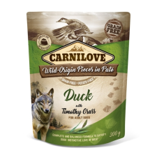 Carnilove Adult Paté Duck &amp; Timothy Grass (kacsa-mezei komócsin) 300 g kutyaeledel