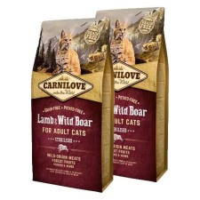 Carnilove Cat Adult Lamb & Wild Boar Sterilised- Bárány & Vaddisznó Hússal 2x6kg macskaeledel