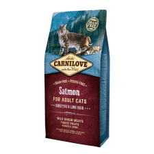 Carnilove Cat Adult Salmon Sensitive &amp; Long Hair- Lazac Hússal 6kg macskaeledel