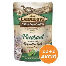 Carnilove Cat tasakos Pheasant with Raspberry Leaves - Fácán málnalevéllel 12x85g macskaeledel